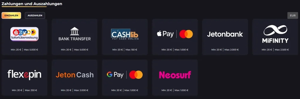 flexepin Einzahlung im Online Casino Betizy