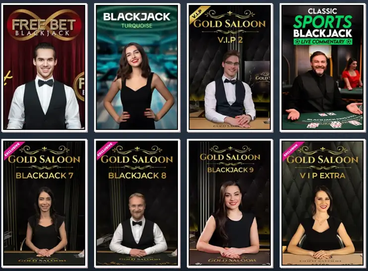 Einblick in das Blackjack Spielangebot im Online Casino AllySpin