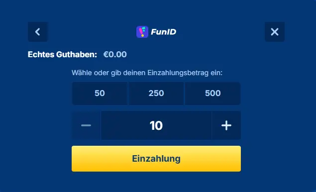 Zahlungsmethode Fun ID im Online Casino SG Casino