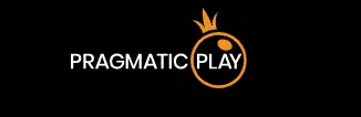 Kleines Logo von Pragmatic Play auf schwarzem Hintergrund