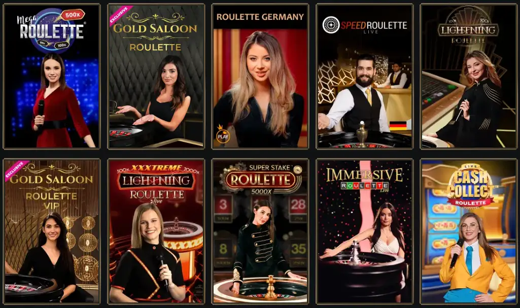 Einblick in das Roulette Spielangebot im Live Casino