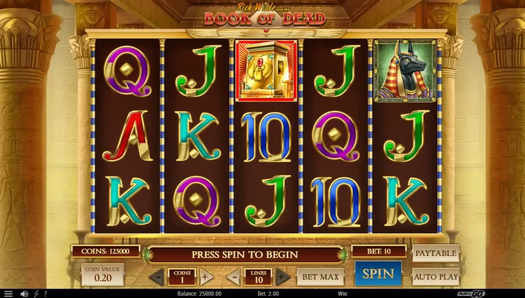 Slot Book of Dead vom Studio Play'n' GO