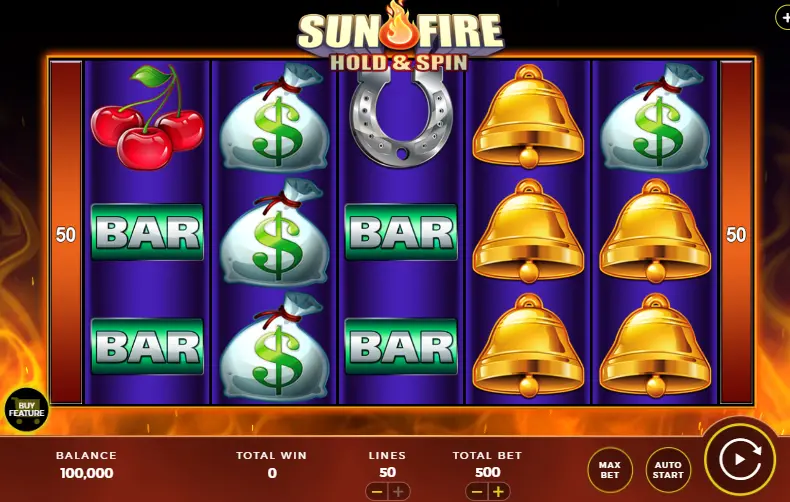 Spin and Fire Hold and Spin Slot des Spieleentwicklers Bally Wulff