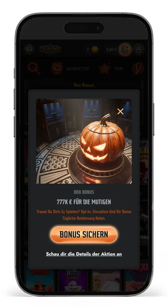 Boo Halloween Bonus im Gransino Online Casino