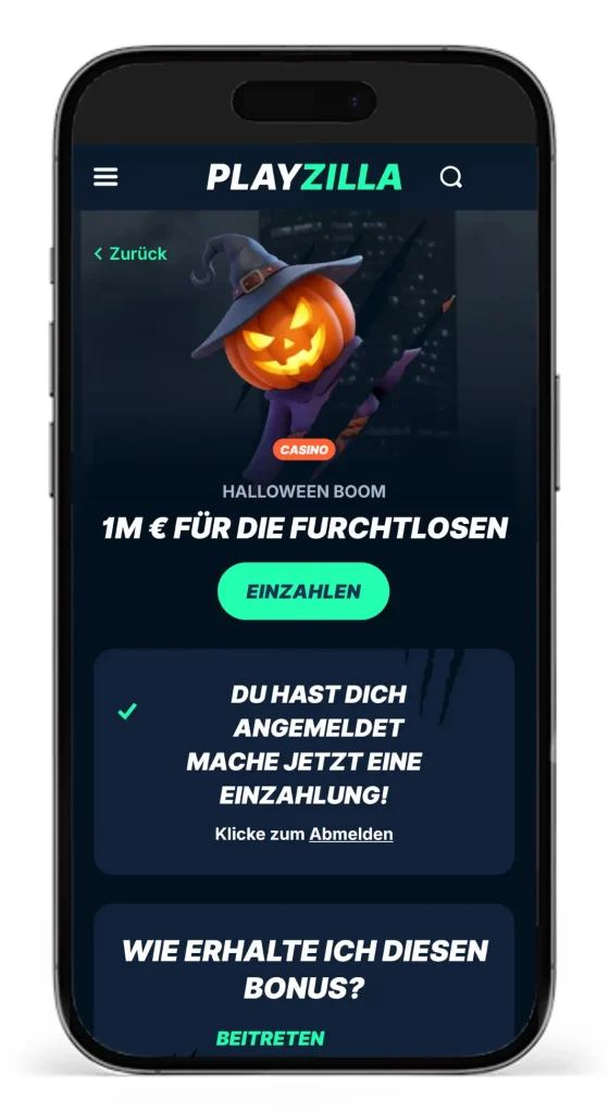 1 Million für die Furchtlosen - Der Halloween Bonus im PlayZilla Online Casino
