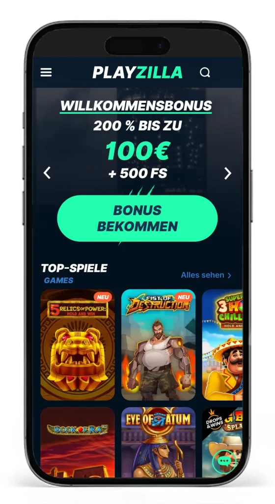 Willkommensbonus im PlayZilla Online Casino