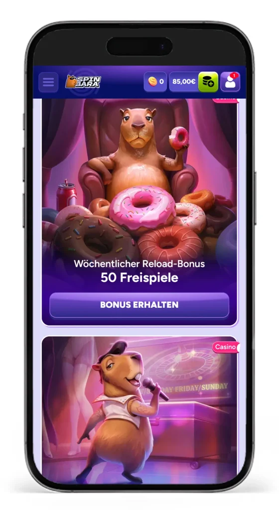 Treueprogramm im Spinbara Online Casino