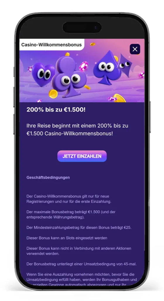 Blindluck Casino Willkommensbonus