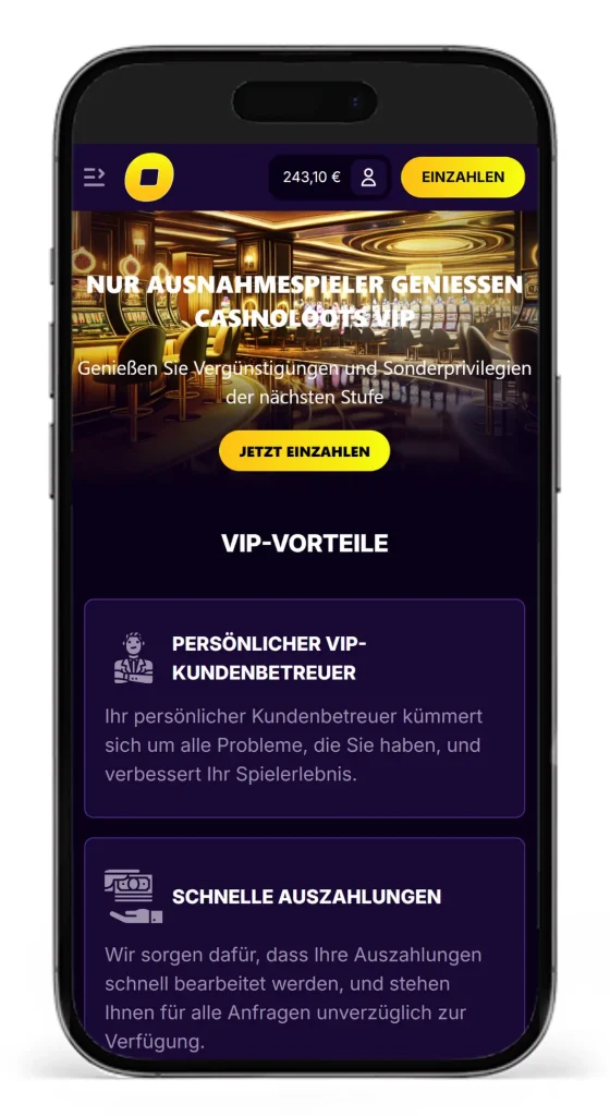 VIP-Programm vom Online Casino CasinoLoots