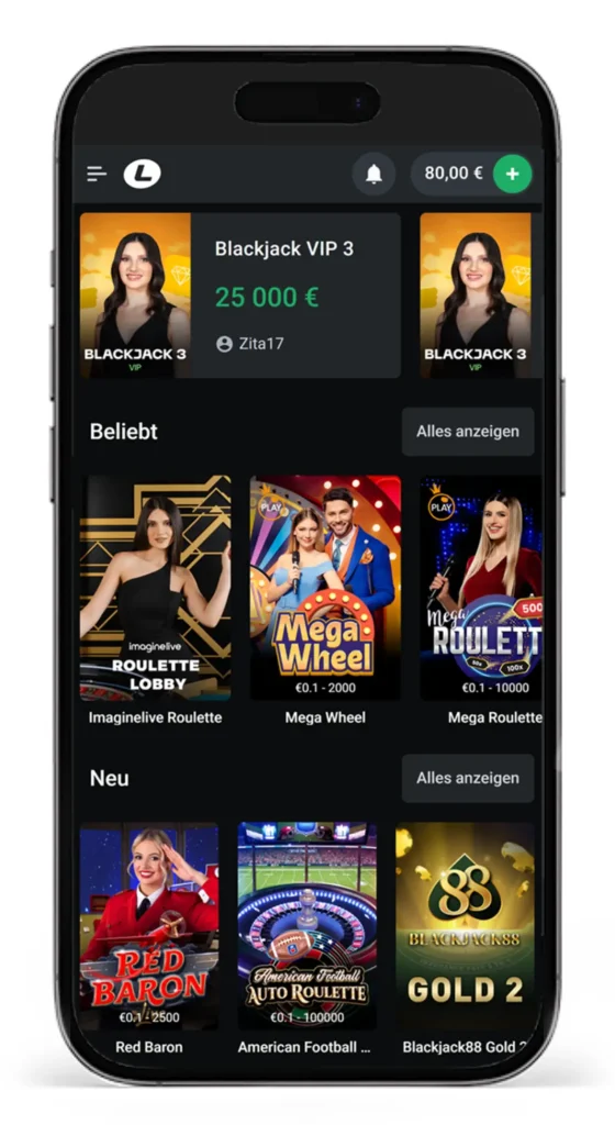 Einblick ins Leon Live Casino
