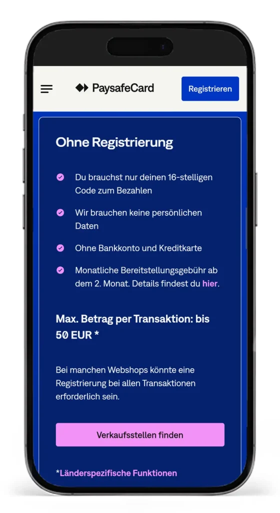 Erklärung zur Paysafcard ohne Registrierung