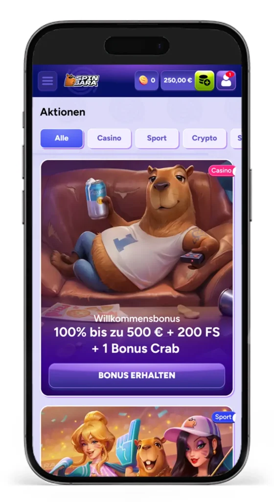 Der Willkommensbonus im neuen Spinbara Online Casino