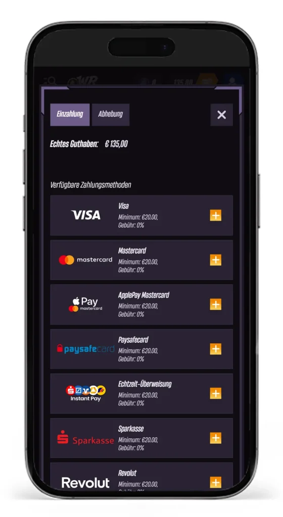 Zahlungsoptionen im WinRolla Online Casino