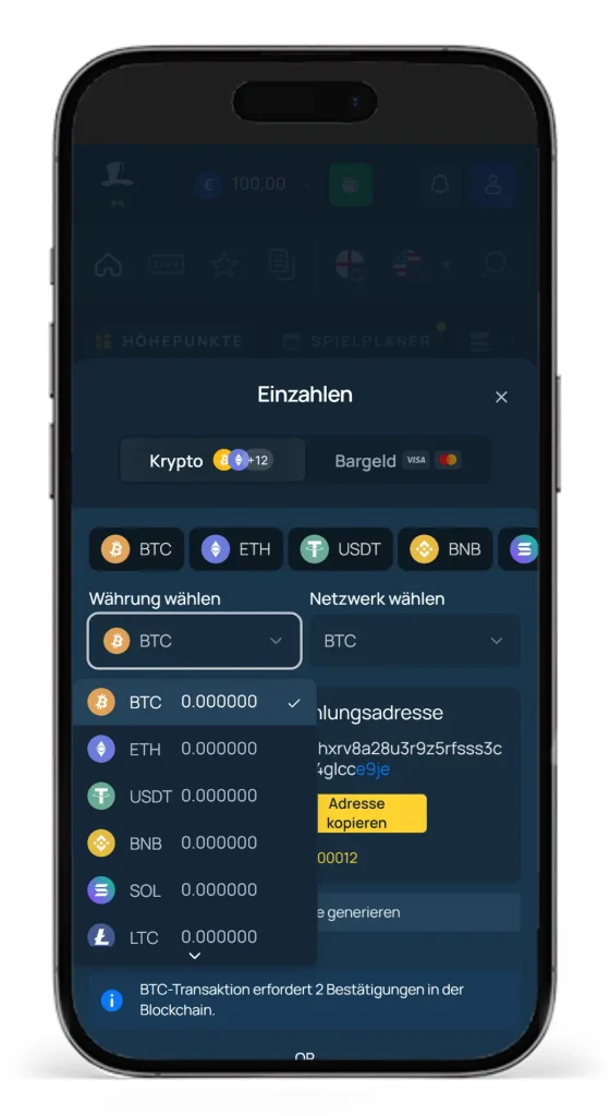 Krypto Einzahlungsmethoden im FortuneJack Online Casino