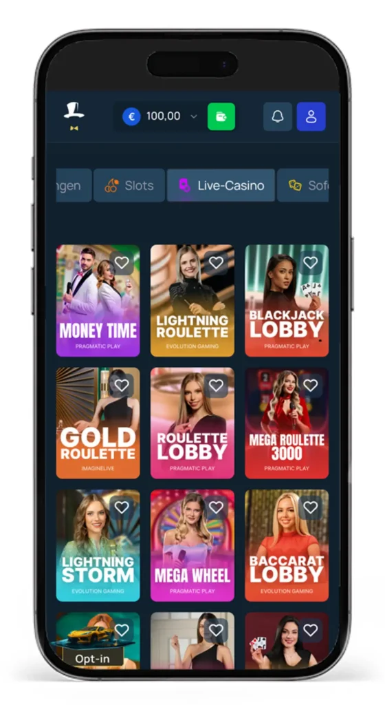 Einblick ins FortuneJack Live Casino