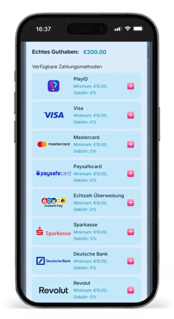 Optionen zur Einzahlung im OnlySpins Casino