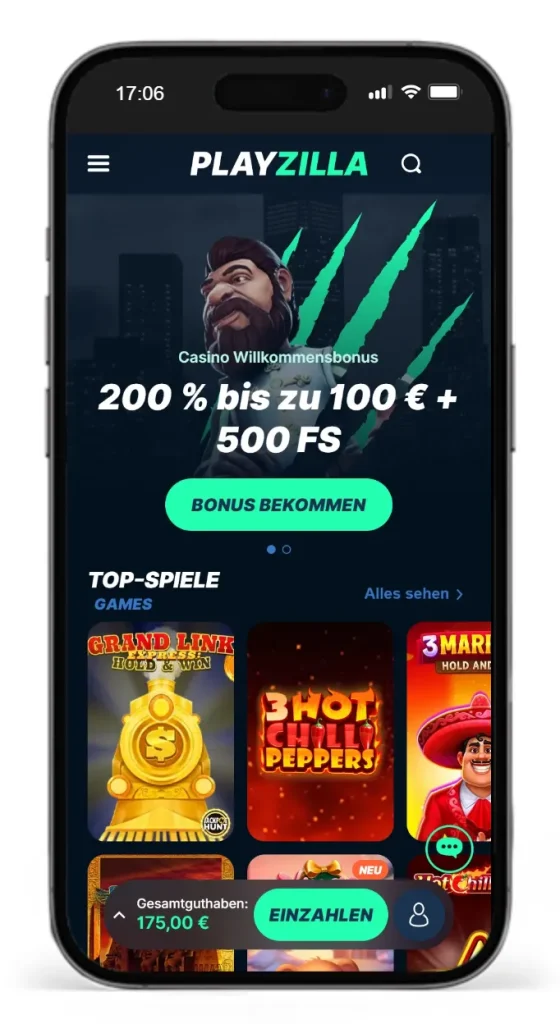 Willkommensbonus beim PlayZilla Casino ohne OASIS