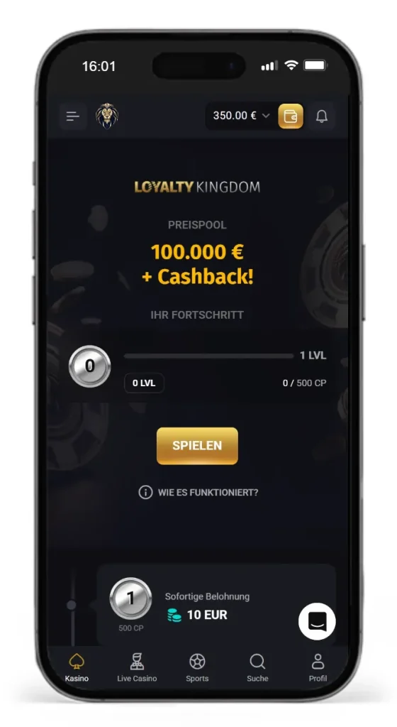 Treuprogramm von Fortuneplay mit 10 Leveln