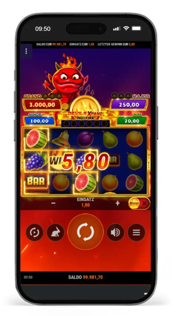 Devil's Hotfire Xpand Slot von Novomatic