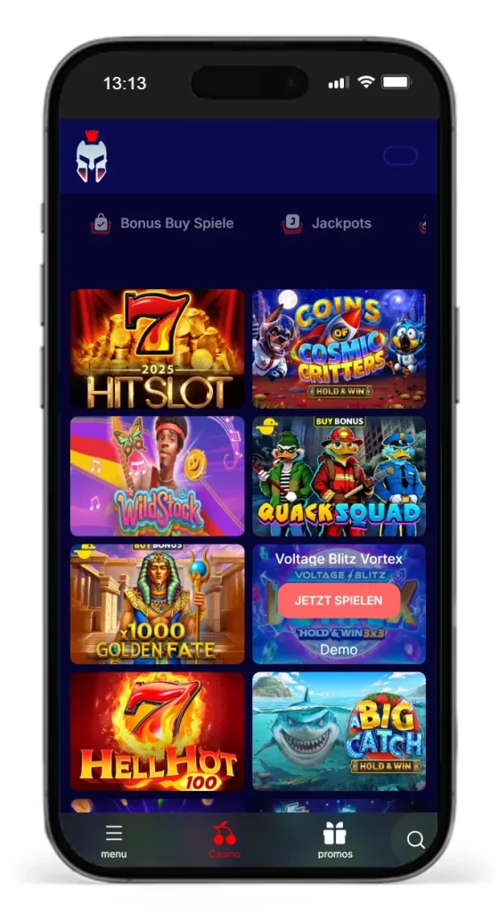 Slotauswahl im Gladiatorsbet Online Casino