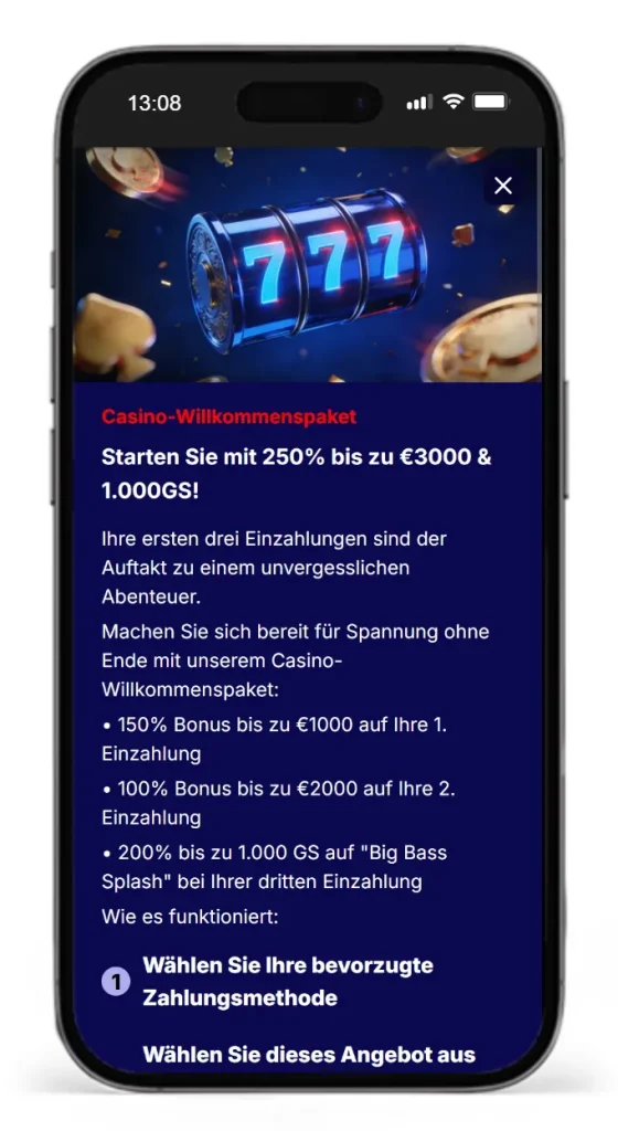 Casino Willkommensbonus bei Gladiatorsbet