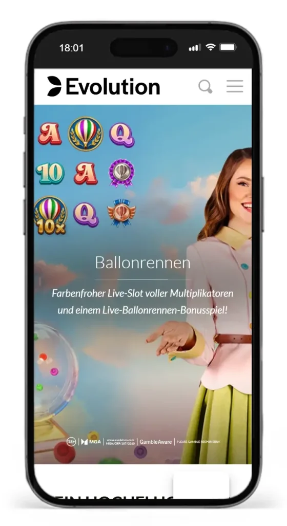 Ballon Race von Evolution Gaming