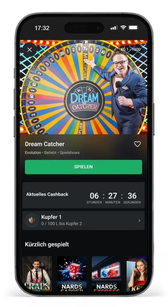 Dream Catcher von Evolution Gaming