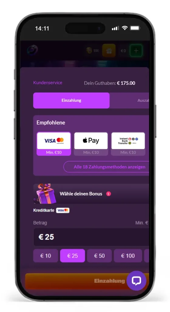 Einzahlungen im Slotrave Online Casino