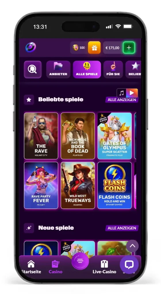 Beliebte Slots bei Slotrave