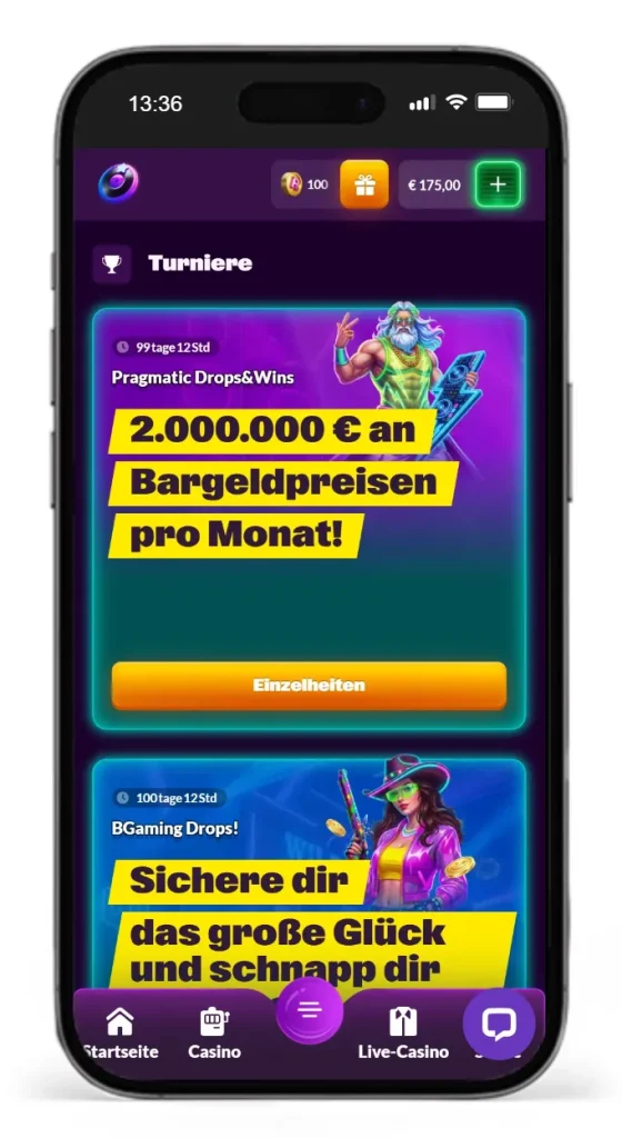 Turniere im Slot Rave Online Casino