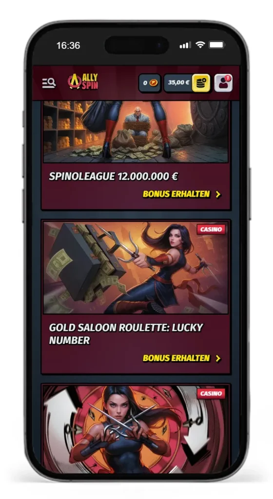 Bonusaktionen im AllySpin Online Casino