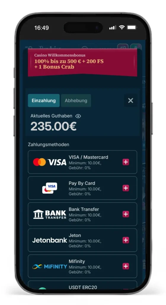 Zahlungsmethoden im BetAlice Online Casino