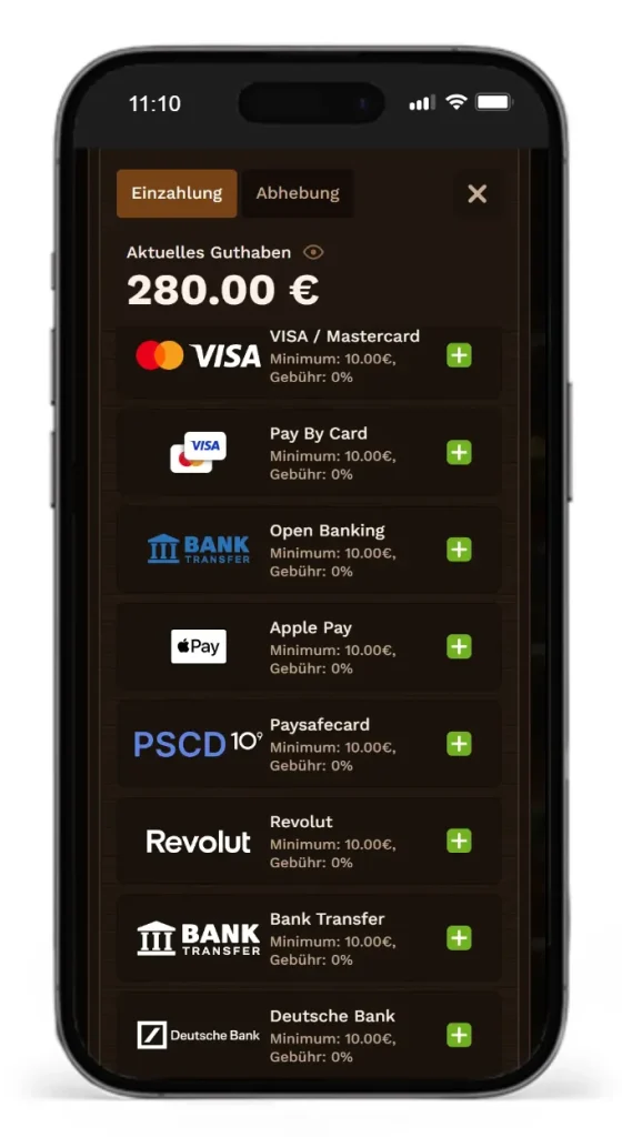 Einzahlungsoptionen im Fatpirate Online Casino