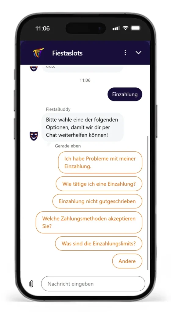 Der Fiestaslots Live Chat im Test