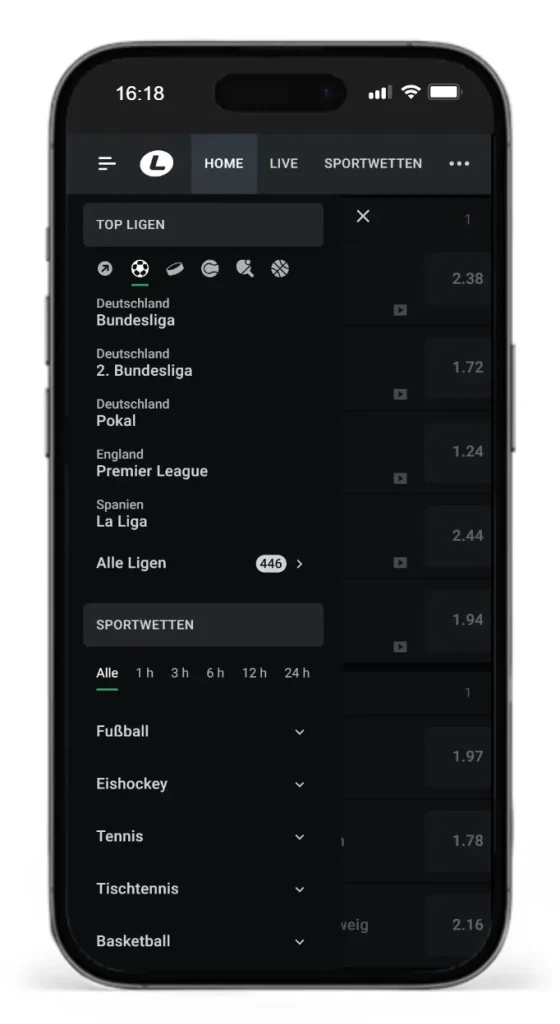 Einblick in den Leon Sportwetten Bereich
