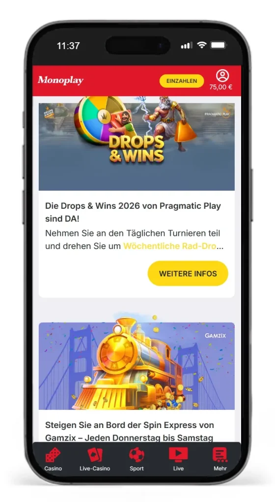 Boni und Aktionen bei Monoplay