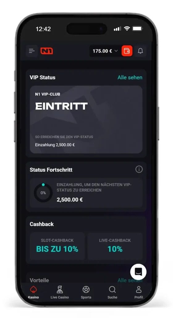 VIP-Programm bei N1Bet