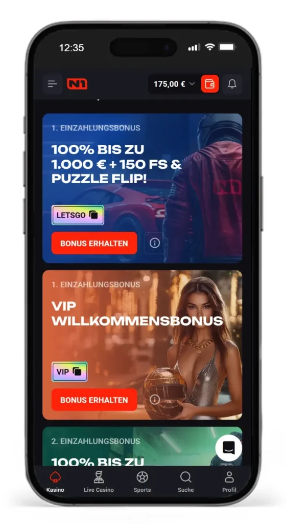 Willkommensbonus im N1Bet Online Casino