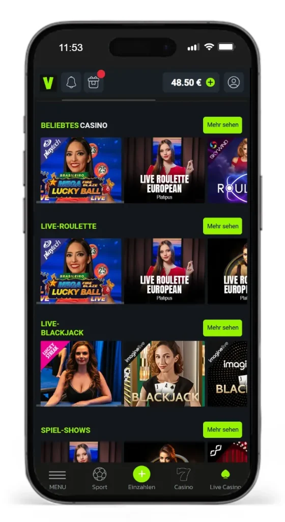 Einblick ins Velobet Online Casino