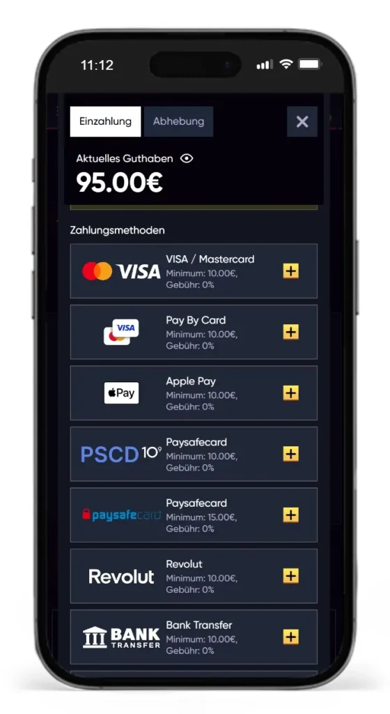 Einzahlungsmethoden im QuickWin Online Casino