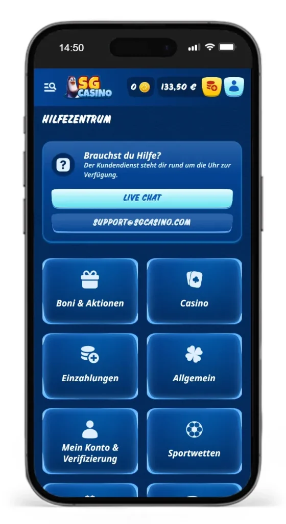 Das Hilfezentrum im SG Casino