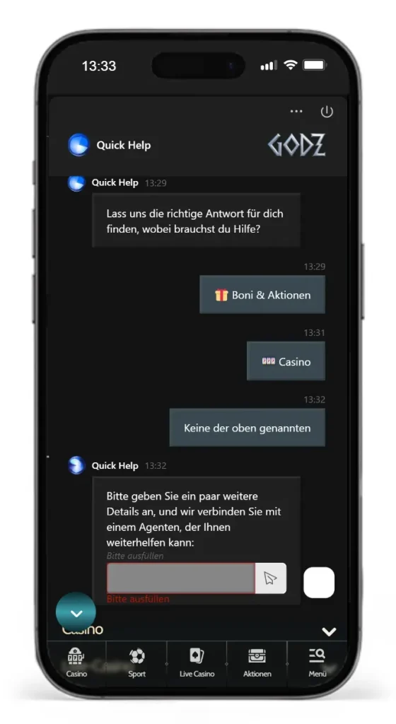 Godz Live Chat im Test