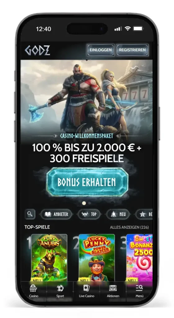 Willkommensbonus im Godz Online Casino