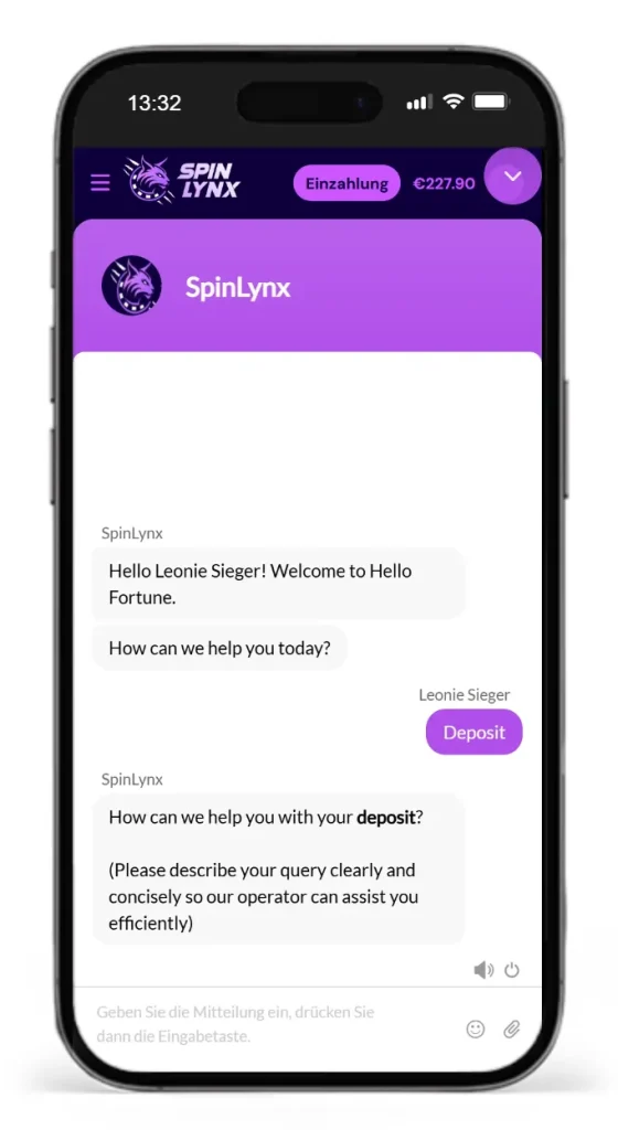 SpinLynx Live Chat im Test