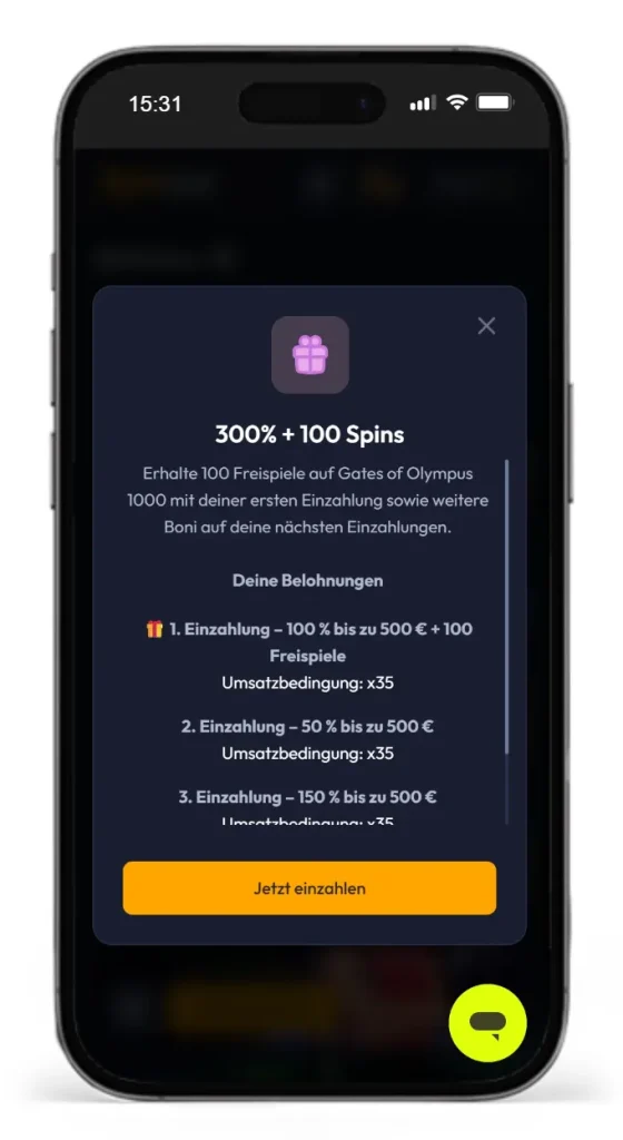 Willkommensbonus im Spinhub Online Casino