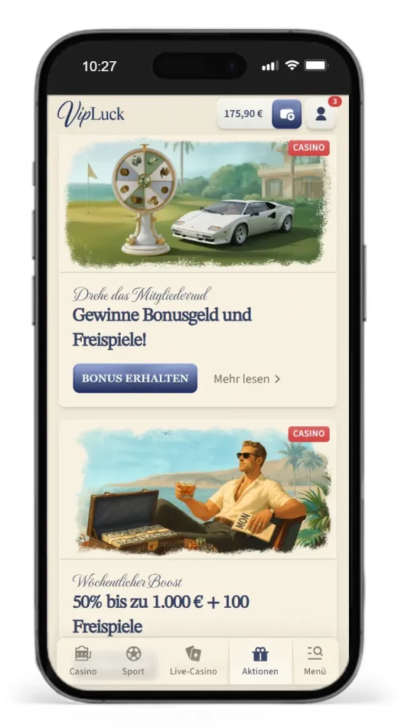 Bonusaktionen im VIP Luck Online Casino