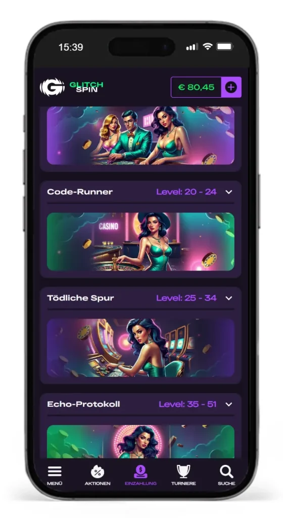 VIP-Programm im Glitchspin Online Casino