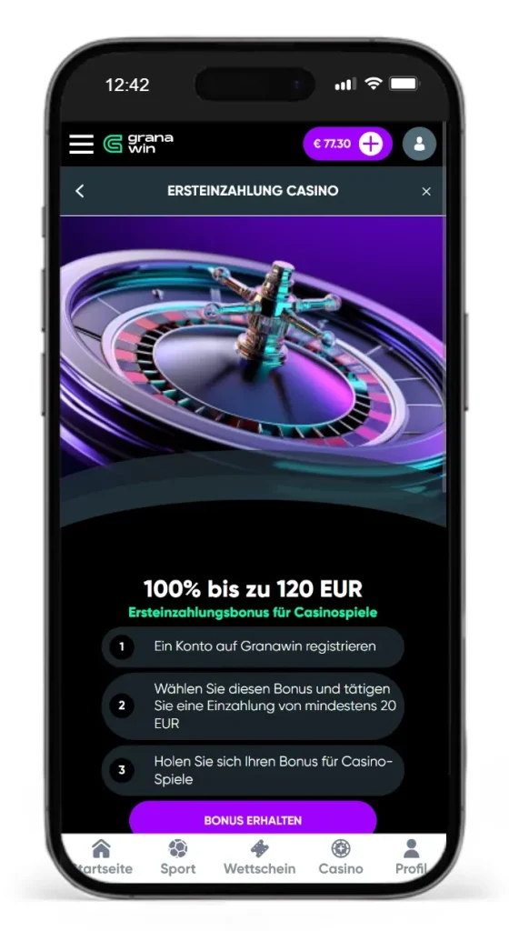Ersteinzahlungsbonus im Granawin Casino