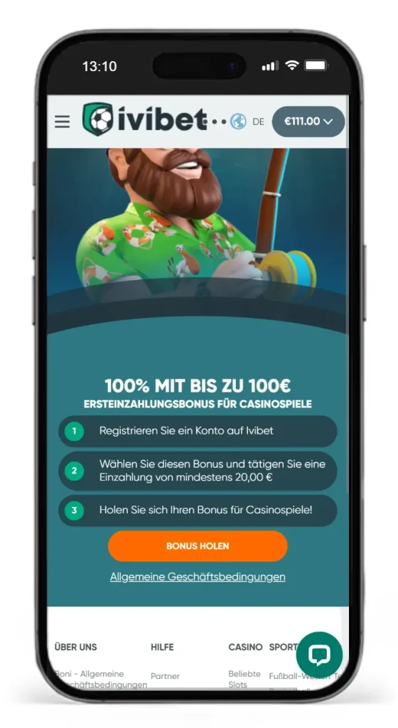 Willkommensbonus im Ivibet Casino mit schneller Auszahlung