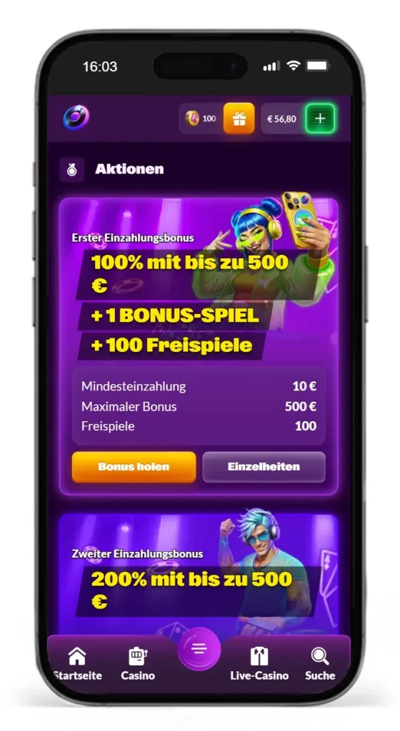 Willkommensbonus im Slotrave Online Casino
